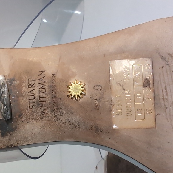 Stuart Weitzman Clear and White Slip On Heels Size 9 - Picture 13 of 13